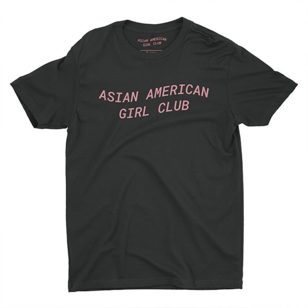 Asian American Girl Club Black Logo T-Shirt, Size M